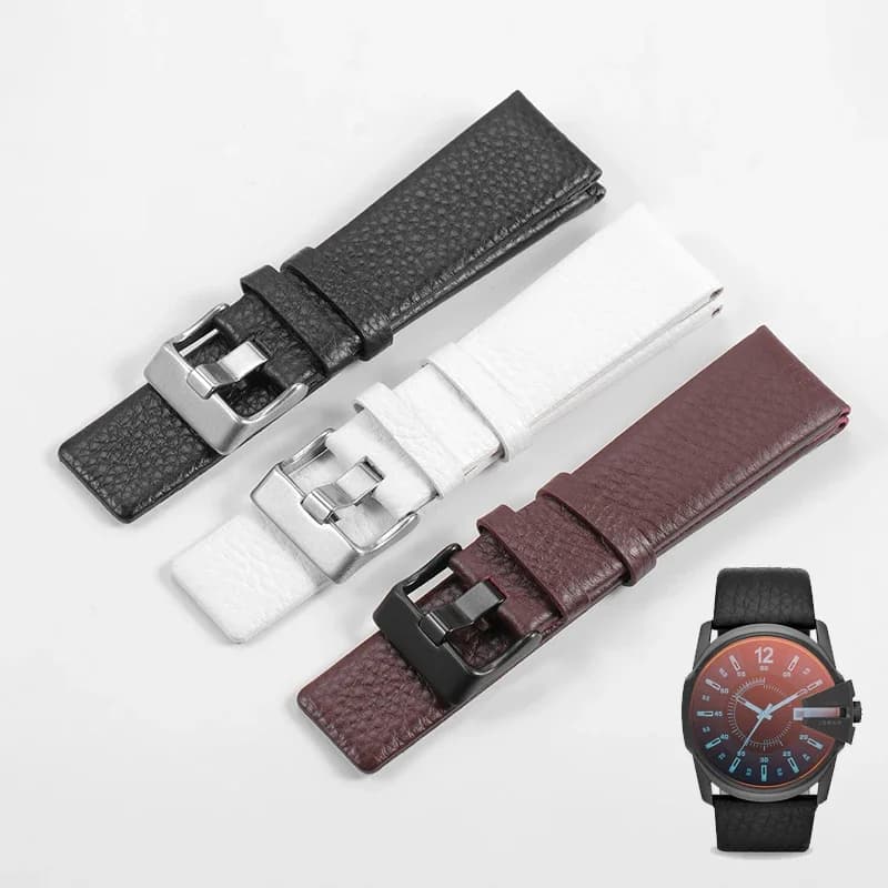 Per cinturino Diesel fibbia ad ago in vera pelle quadrante grande Dz4323 1657 4343 accessori uomo donna 22 24 26 27mm cinturino per orologio