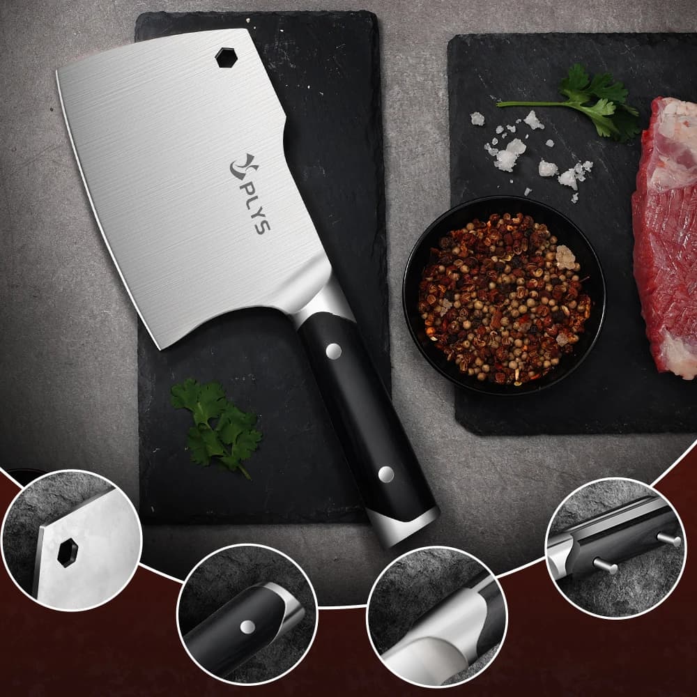 Professional Kitchen Bone Cutter Knife Stainless Steel Blade Rust-resistant Durable for Home Cooking Meat and Vegetable Chopping
