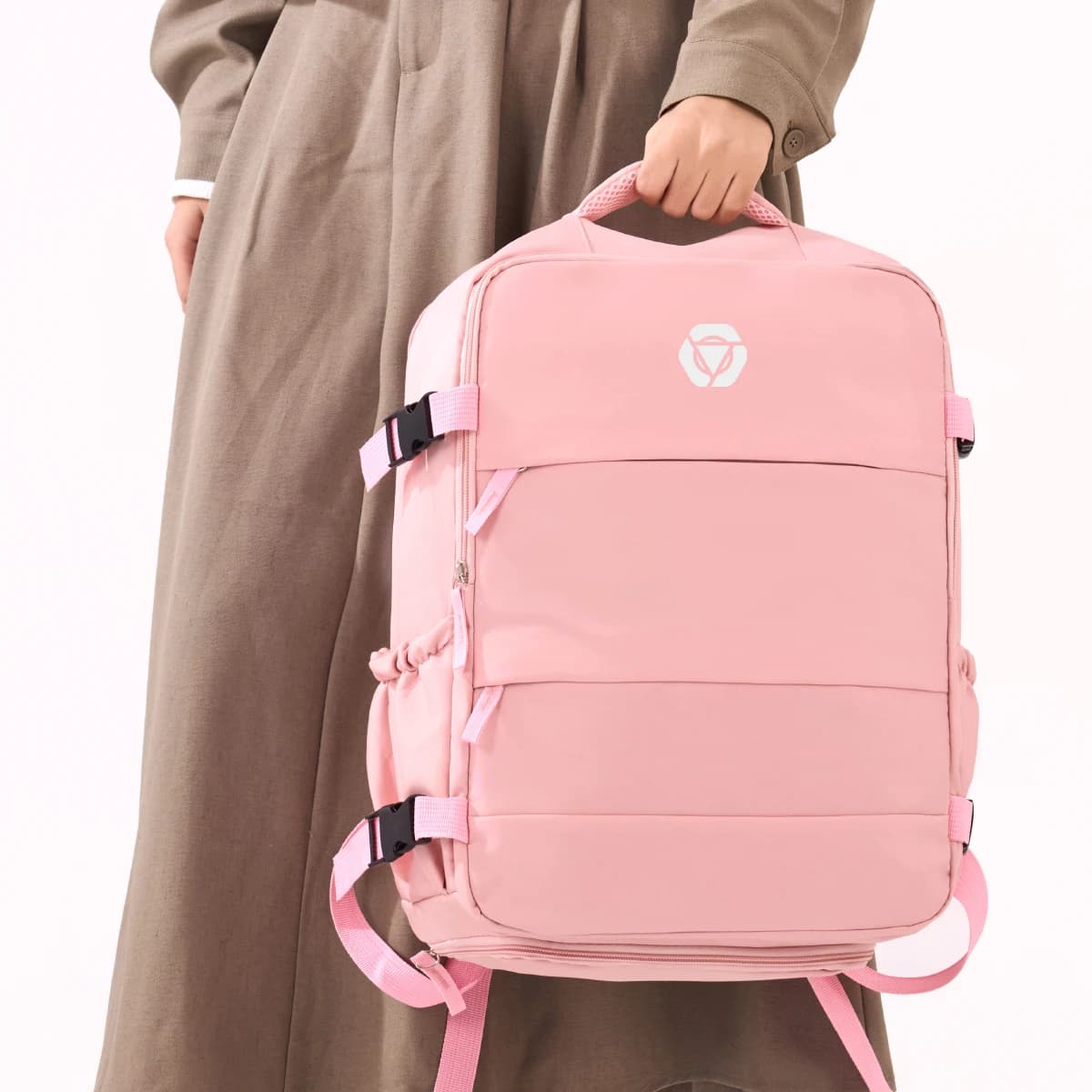 Japanese Safety Reflective Backpack Laptop Bag for Girls, Student Briefcase, Spine-Protecting, Business Travel, Commuter, Men'S, Free Small Bag for Air Travel