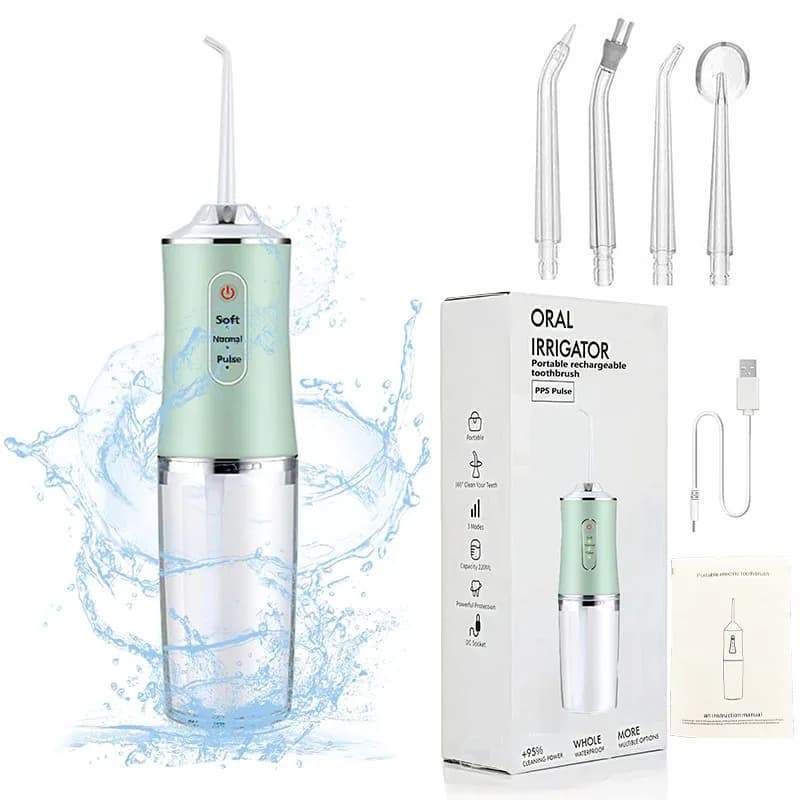 Professionale Flossing portatile elettrico 4 ugelli spazzolino Combo Tonsil Stone Remover famiglia irrigatore orale acqua Flosser dentale