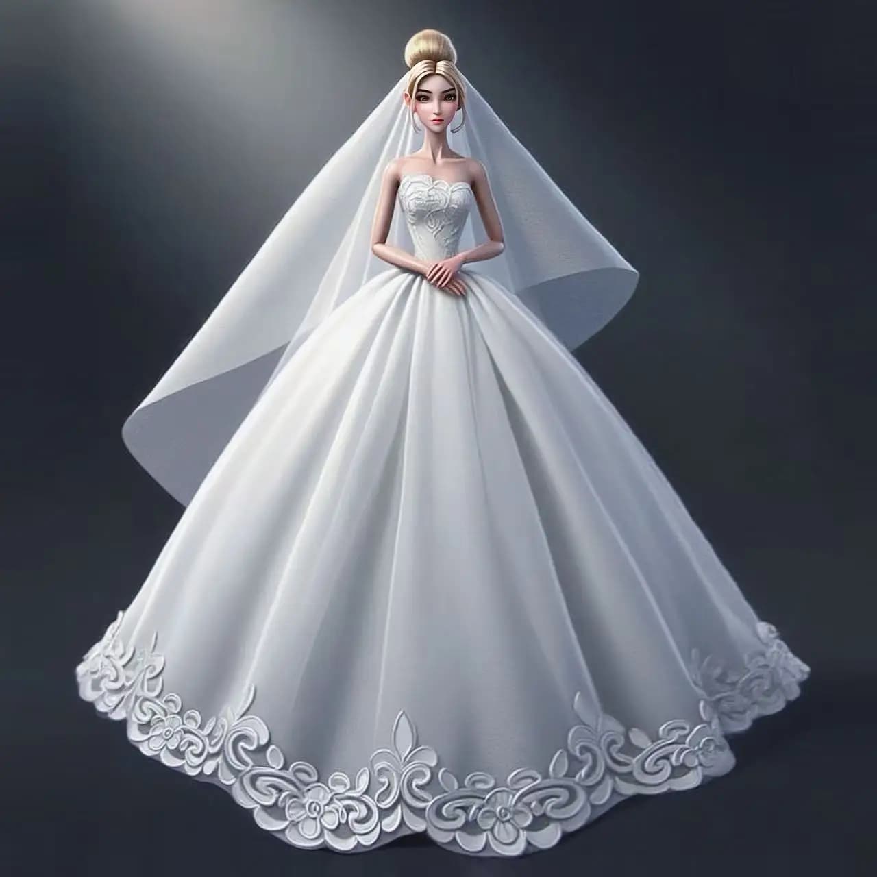for barbie doll clothes white dress for wedding