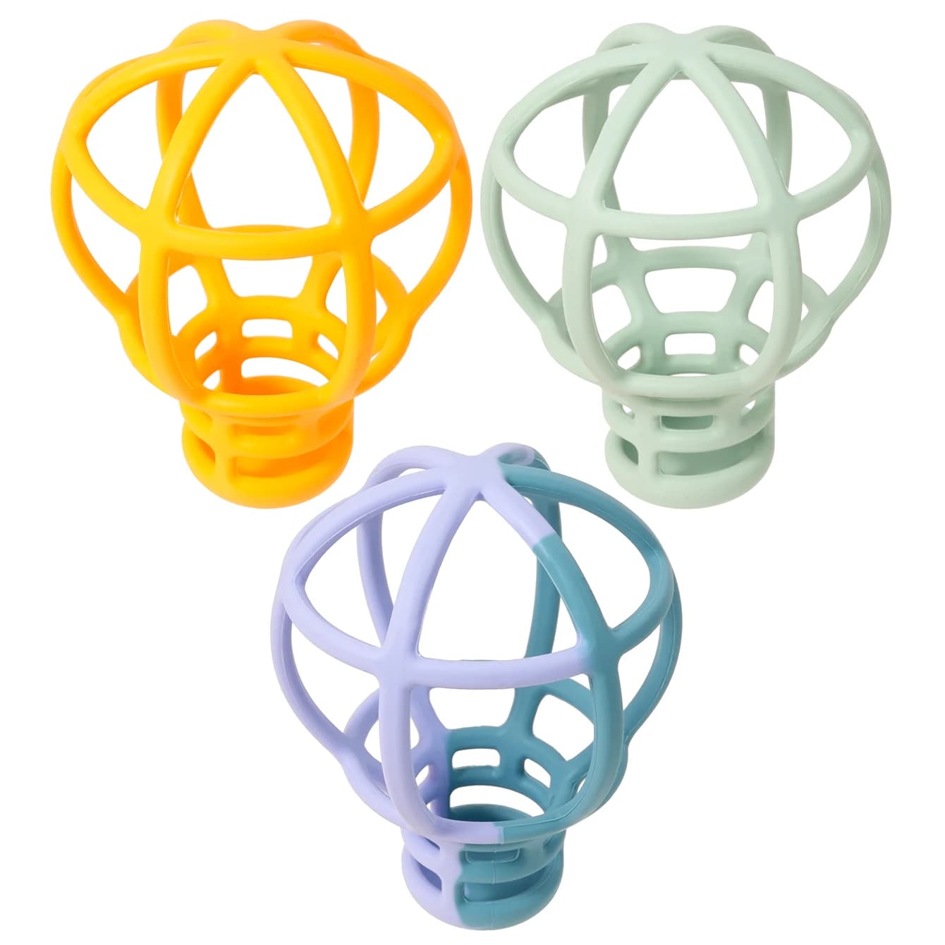 Colore Bambini 1PCS Bambino Silicone Dentizione Palla Giocattolo Forma di Cartone Animato BPA Masticabile Molare Massaggiagengive Morbido Giocattolo Sensoriale per Neonati