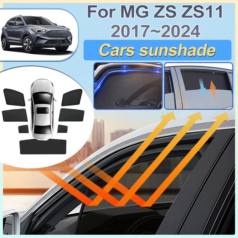 Accessori per MG ZS 2017-2024 ZS11 EV, Tendina Parasole Magnetica in Rete per Parabrezza Anteriore, Copertura Pieghevole per Visiera Solare