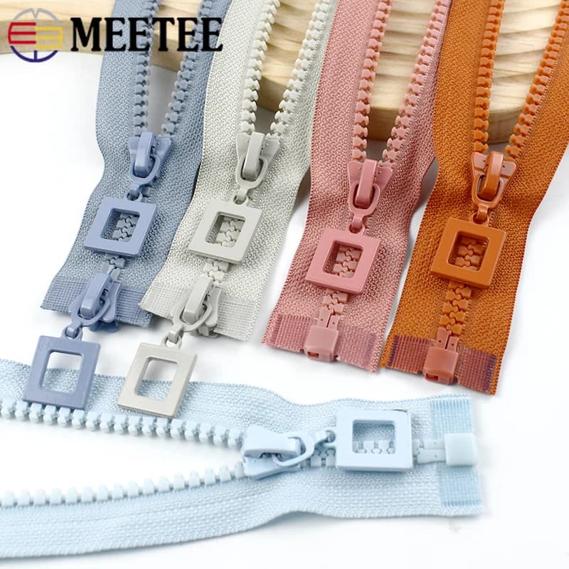 8 # Cerniere in resina per giacche 80-120 cm Cursore singolo/doppio Zipper open-end Fai da te Imbottiture Borsa Cerniera Kit di riparazione Accessori