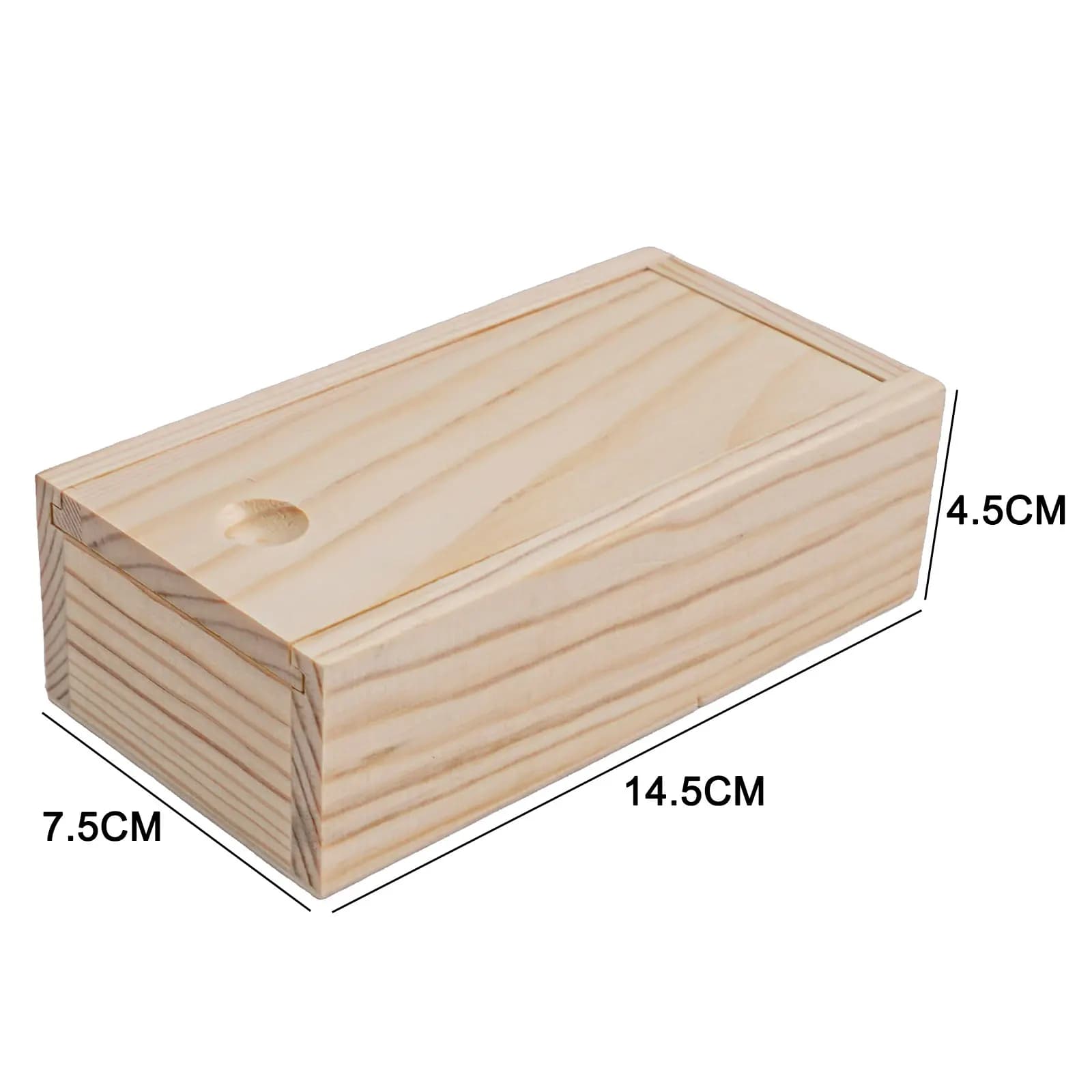 1PC Wooden Storage Box Pine Pull-Out Box Sliding Cover Wooden Box Wooden Storage Box For Keepsake Boxes Christening Boxes