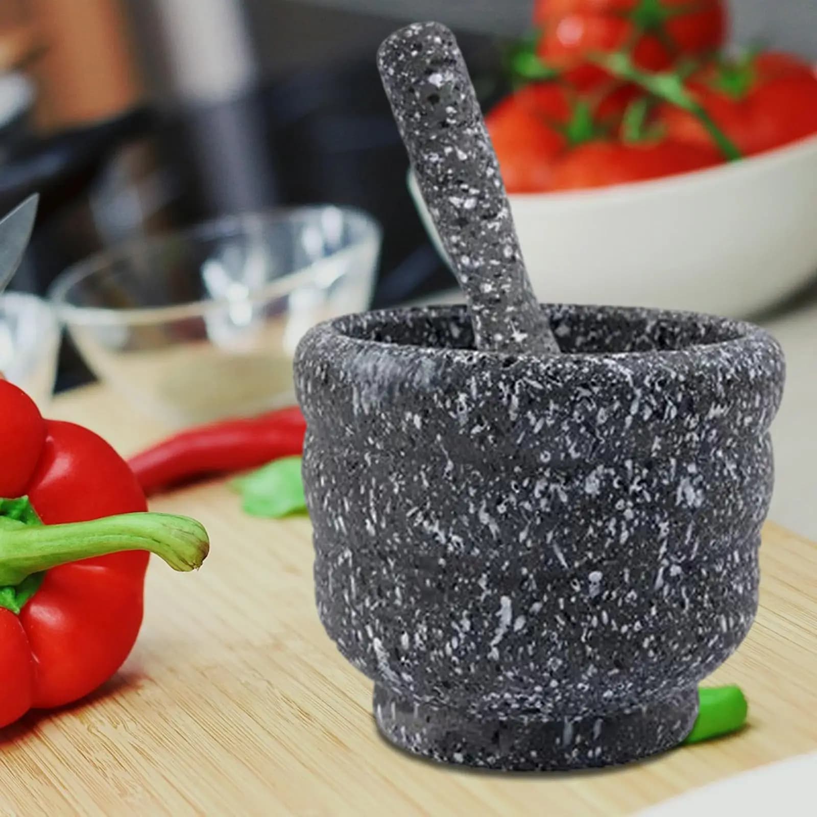 Set Manuale per Tritare Aglio e Macinare Spezie, per Senape Fresca e Salsa Piccante