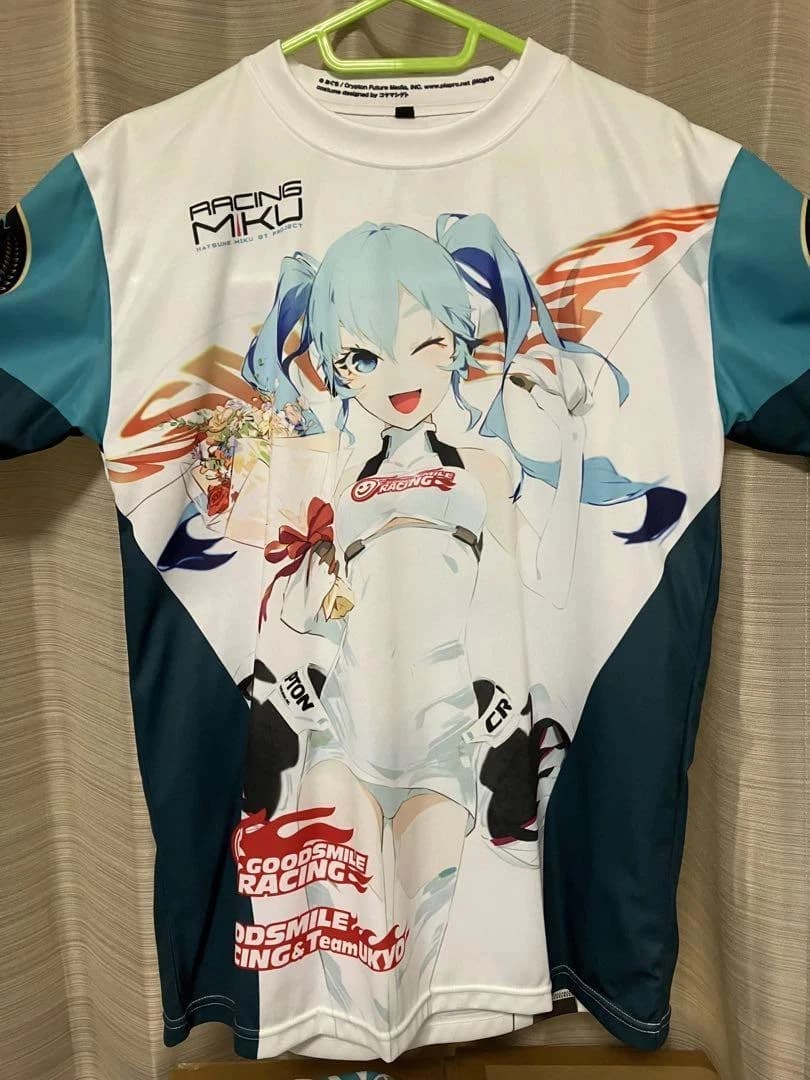 Racing Miku Hatsune Miku Good Smile Racing Team Ukyo Full Print T-Shirt Unisex GT Project Anime Graphic Tee GSR Fan Apparel