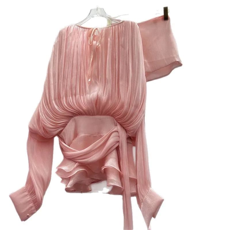 Abito da donna elegante con scollo rotondo, vita aderente, orlo irregolare e leggings corti, ideale per feste serali - Collezione Primavera 2026