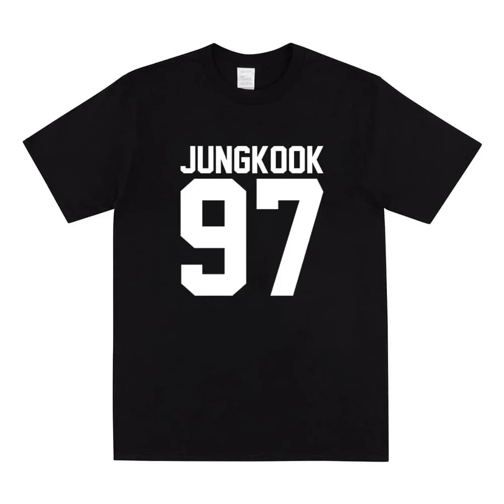 Jungkook 97 Grafische Tee Kpop Muziek Groep Camicia Jungkook Jimin Suga J-Hoop Camicie Leger Boter Tshirt Fans maglietta da donna