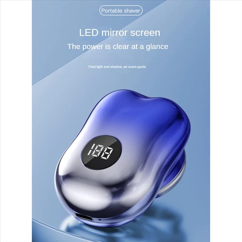 A66I Mini rasoio elettrico portatile USB Rasoio da viaggio per uomo Rasoio elettrico tascabile Barba Trimmer Display digitale, C