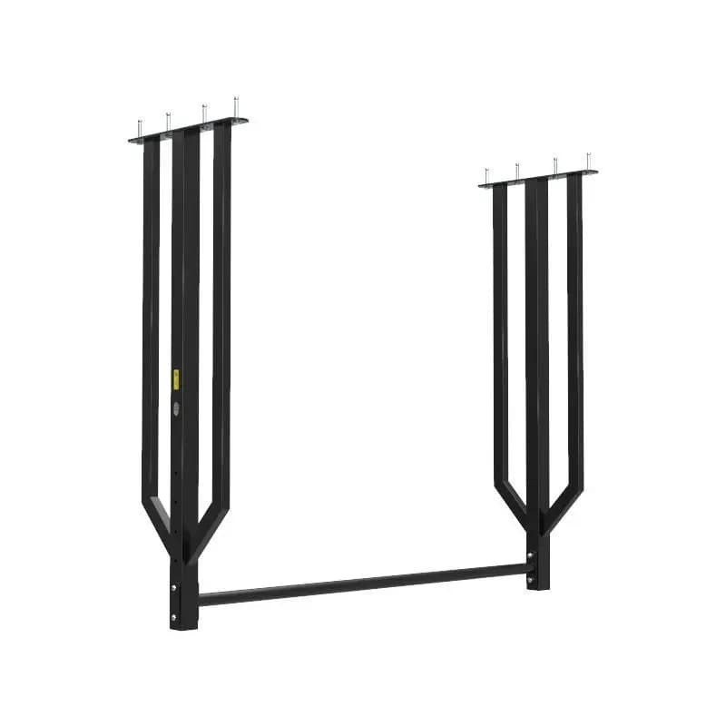 Lifted and reinforced horizontal pull-up bar, ceiling installation, height adjustable single bar rack