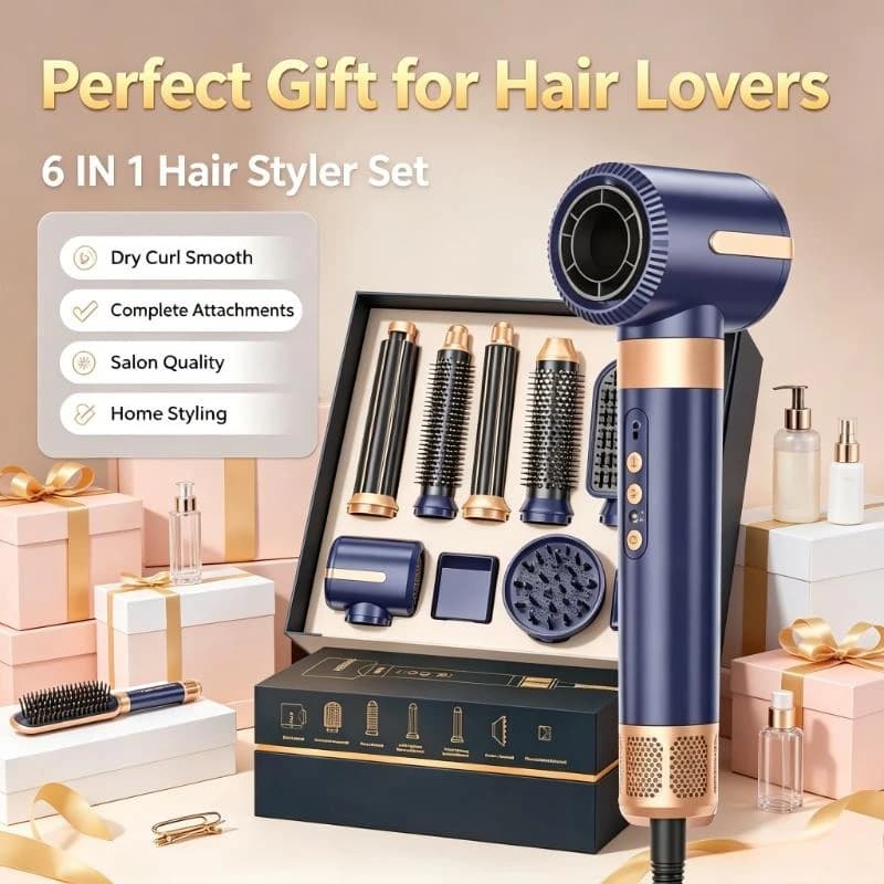 Diffuser Included High Speed Blow Dryer Comb Integrates Ionic Care For Short Trip Portable Multi-Mode Hair Shaping