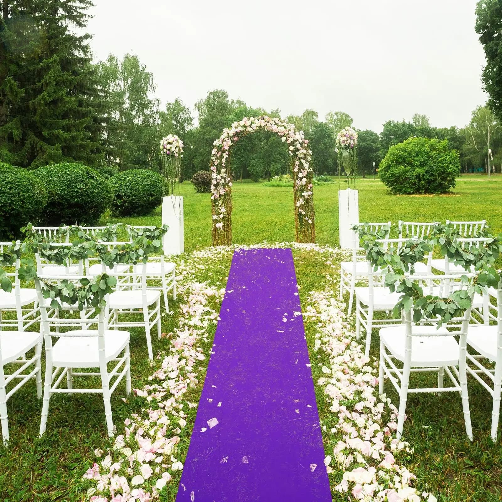 Puntelli for the celebration of wedding in nonwoven pure purple Stage hotel Car show mats for group parties custom antislip carpets