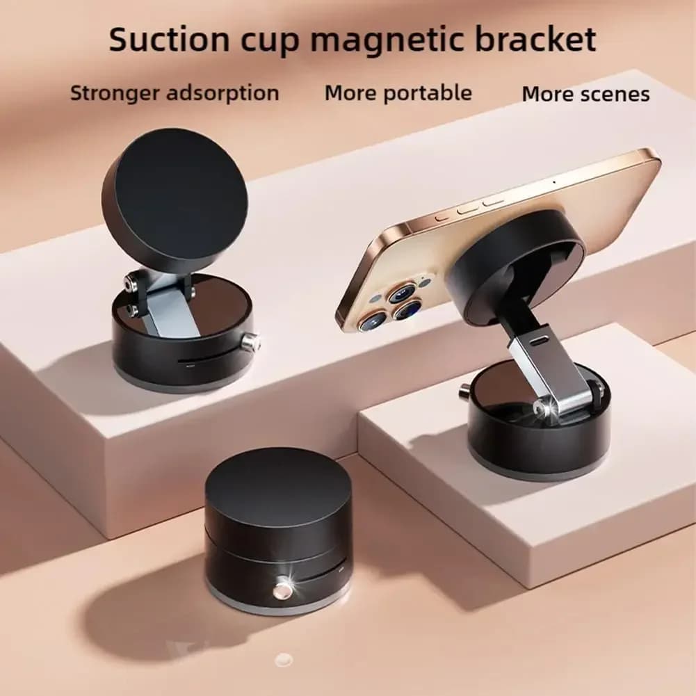 Supporto magnetico per telefono cellulare con ventosa sottovuoto Accessori per telefono con staffa magnetica portatile pieghevole per iPhone/Samsung