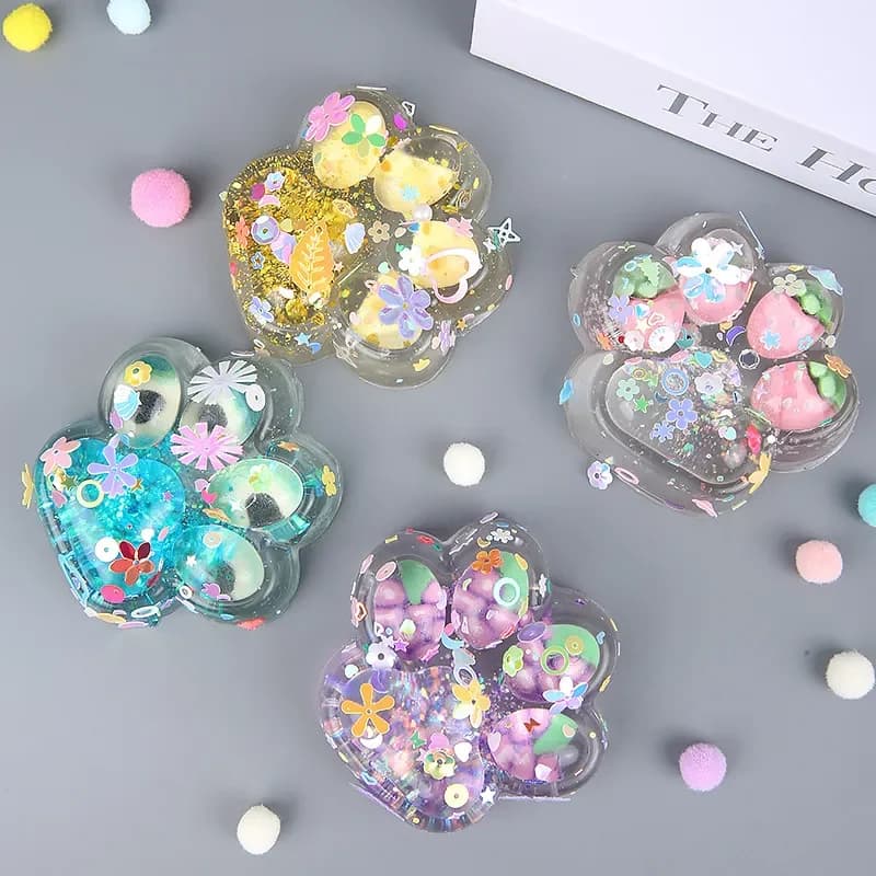 2026 Crystal Patch Cat Claw Toy for Kids Decompression Educational Toy Crystal Jelly Pinch Cute Cat Claw