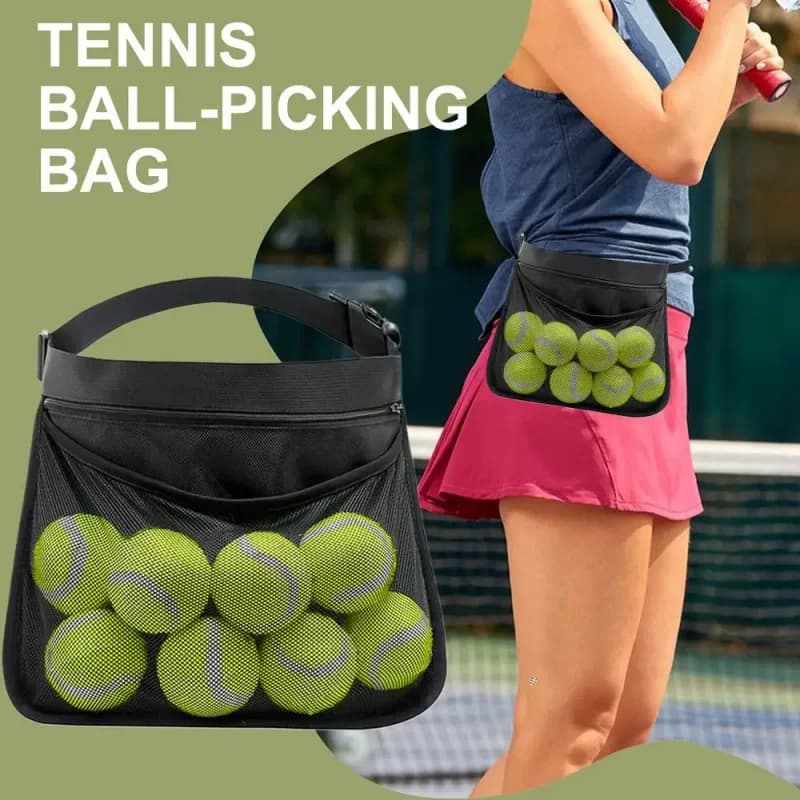 Team Train Tennis Balls Waist Pack Holder Bags Adjustable Belt Storage Bag Portable Pingpong Pickleball Golf Ball Sports Pocket