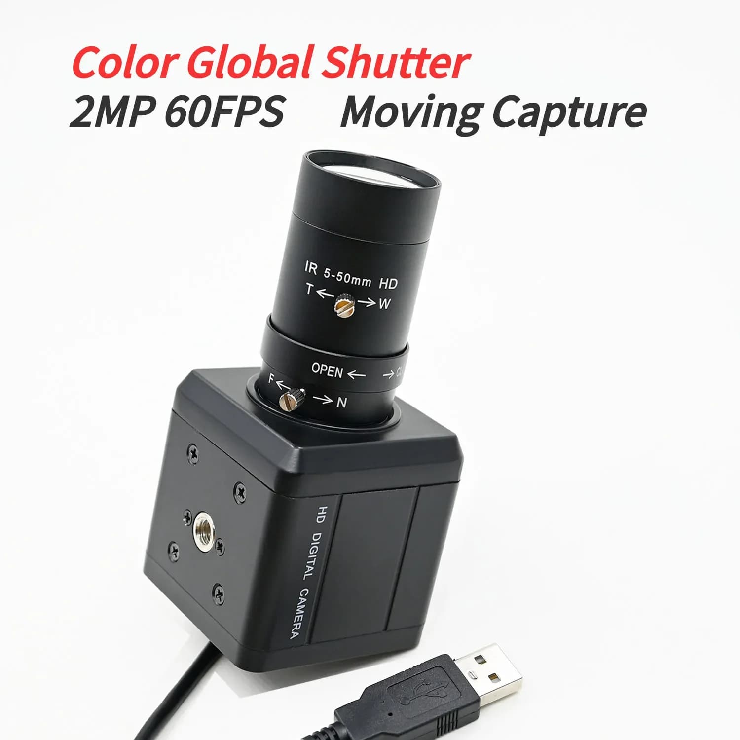 GXIVISION USB camera with global 2 MP 60FPS color camera 1600X1200 Industrial Webcam plug and play without driver for artificial vision