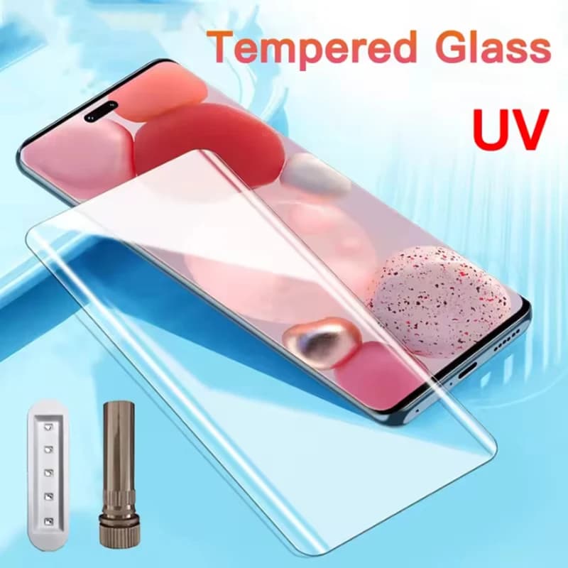 Pellicola Protettiva in Vetro Temperato con Colla Liquida UV per Samsung Galaxy S22 S23 S26 Ultra Note 10 20 S10 Plus S20 S21 S25 S24 FE