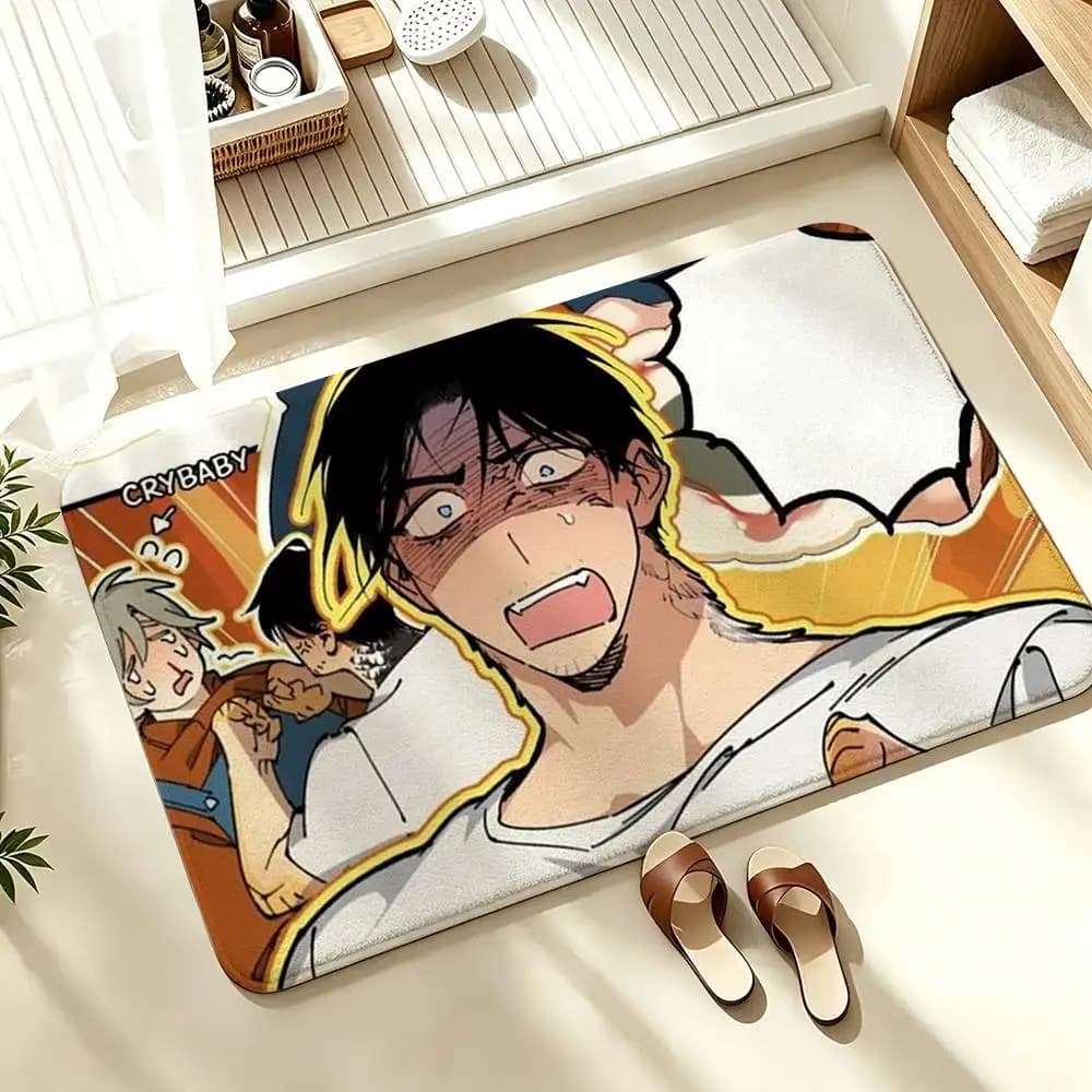 COOL M-Manhwa Mr As Farm Soft Absorbent Decorative Floor Mat for Bathroom Entryway Living Room