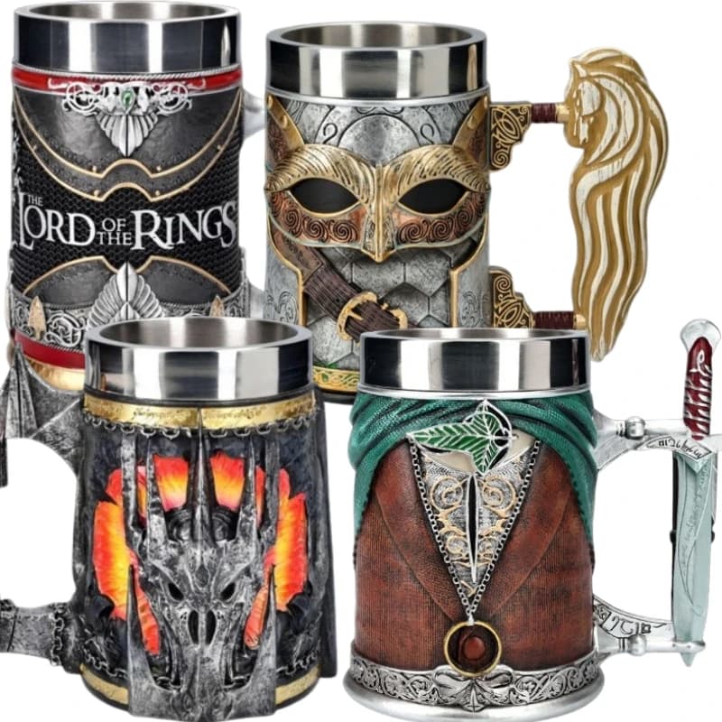 Tazza fantasy Il Signore degli Anelli, stile medievale europeo, per film e saggi epici, tazza per birra e caffè, grande capacità