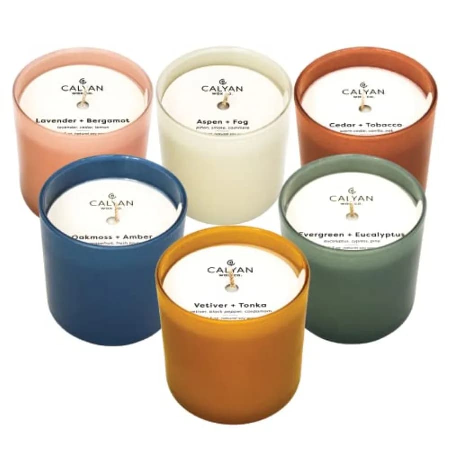 Set Regalo di Candele Profumate Serie Dignity - 6 Candele Profumate - Durata 35 Ore - Candele di Lusso in Cera di Soia Non Tossica - Lunga Durata