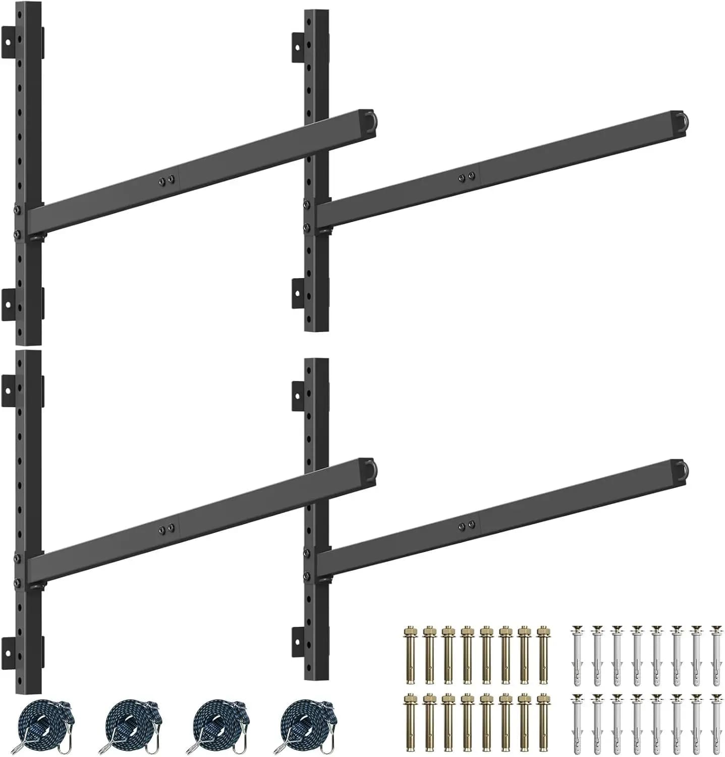 Supporto da parete regolabile per kayak, resistente, per garage interno ed esterno, canoa, tavola da surf, paddleboard