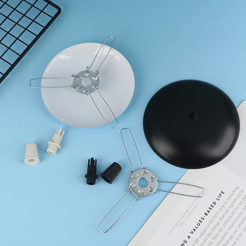 1Set Flying Saucer Arc Cover Tray Pendant Lamp Ceiling Lamp Accessories Three Forks Fixing Spring + Tension Head