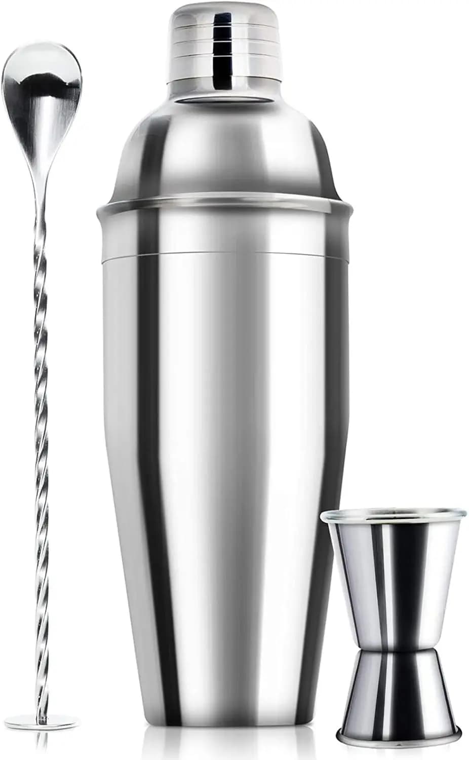 Set Shaker per Cocktail in Acciaio Inox da 24 oz – Mixer Professionale per Margarita con Colino Integrato, Strumento Essenziale per Barman