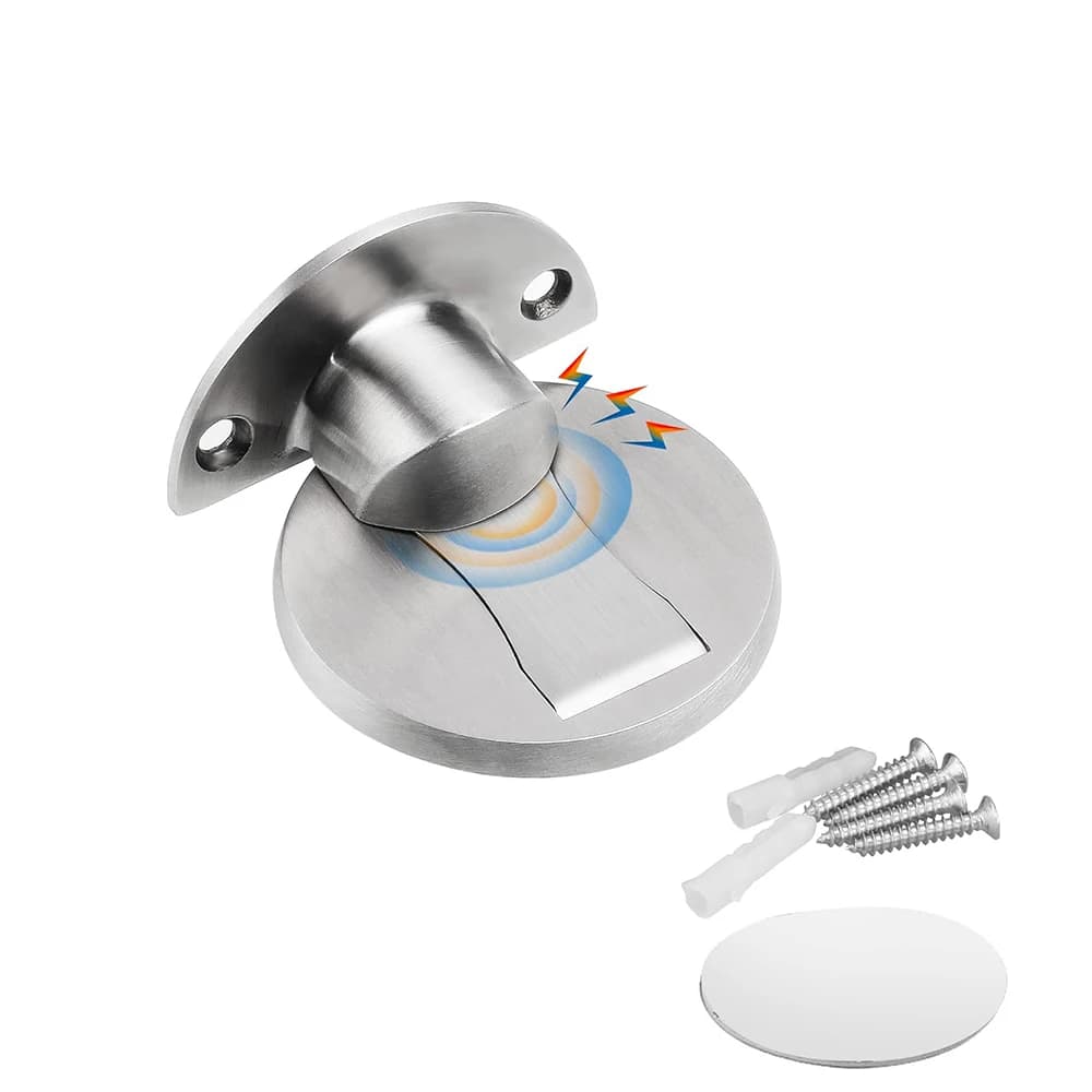 Fermaporta magnetico da pavimento Supporto fermaporta invisibile Protezione da parete autoadesiva resistente per fermaporta della camera da letto di casa