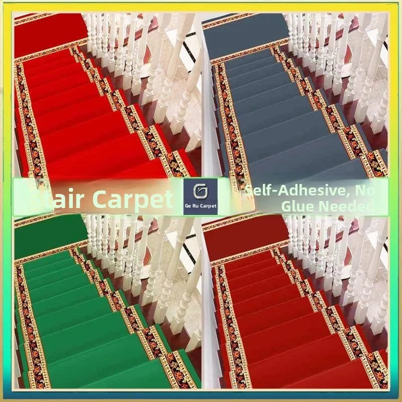 Water Absorbent Non-Slip Stair Carpet Modern Simple Style Office Hotel Corridor Sound Insulation Self Adhesive Rug