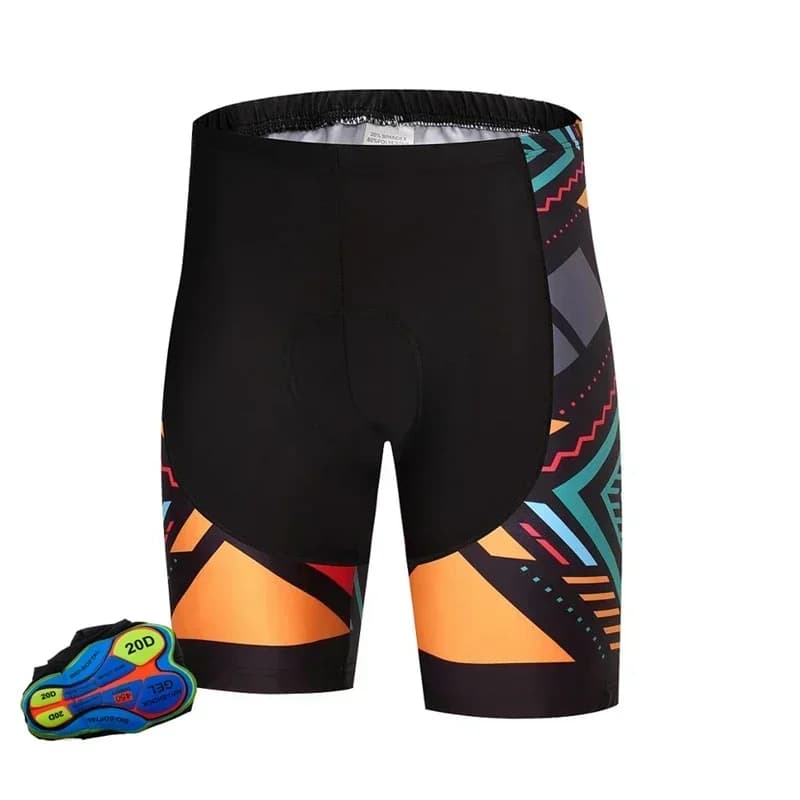 Pantaloncini da ciclismo traspiranti da uomo con imbottitura in gel 20D, pantaloncini da bici antiurto, leggings sportivi