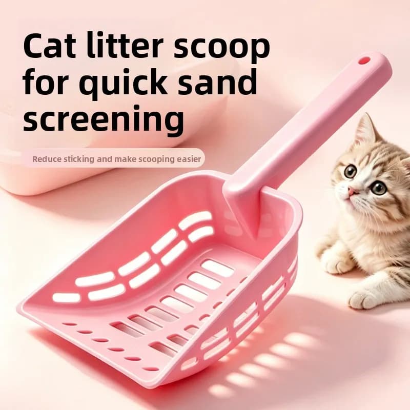Cat litter shovel,household anti sticking sand sieve shovel,pet cat cleaning tool, hollow out large capacity labor-saving shovel