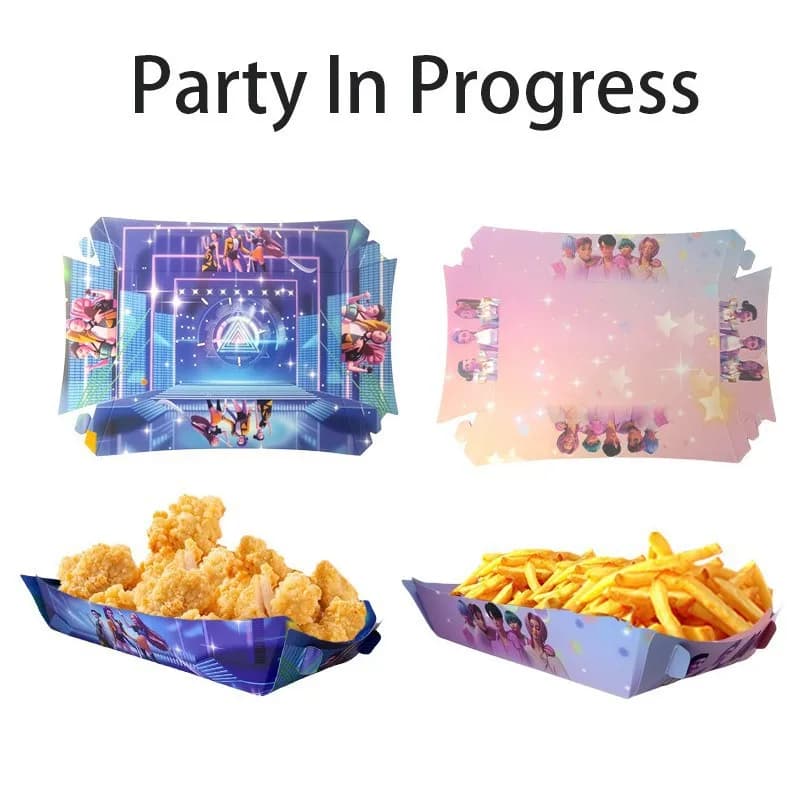 Nuovi Popolari Articoli per Feste a Tema K-pop e Anime, Caramelle per Feste di Compleanno per Bambini, Scatole per Patatine e Popcorn, Vassoi e Confezioni Regalo