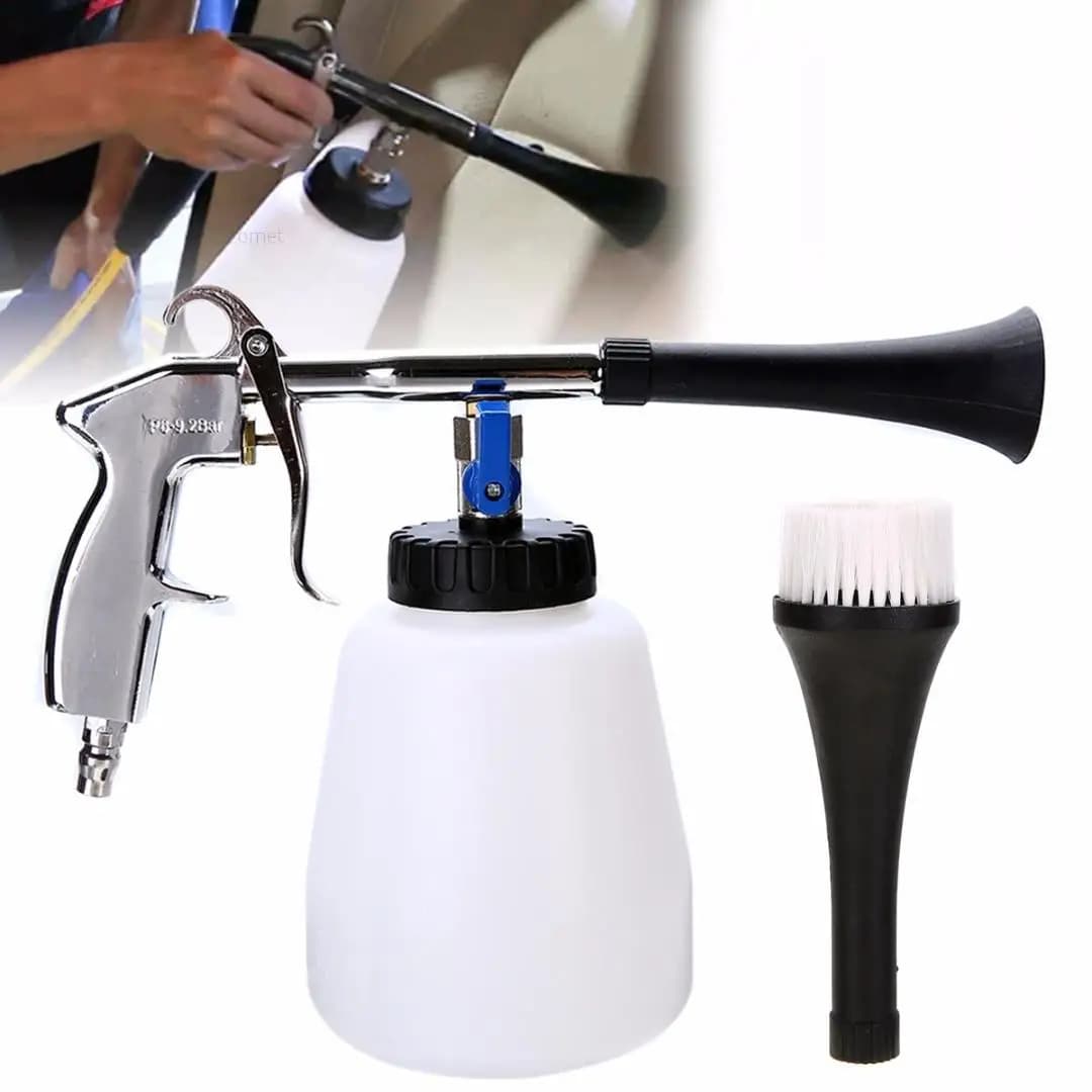 Compressed Air Gun High Pressure Portable for Cleaning Interior Car, Ciclone Pneumatic Blower for Auto Details with Brush