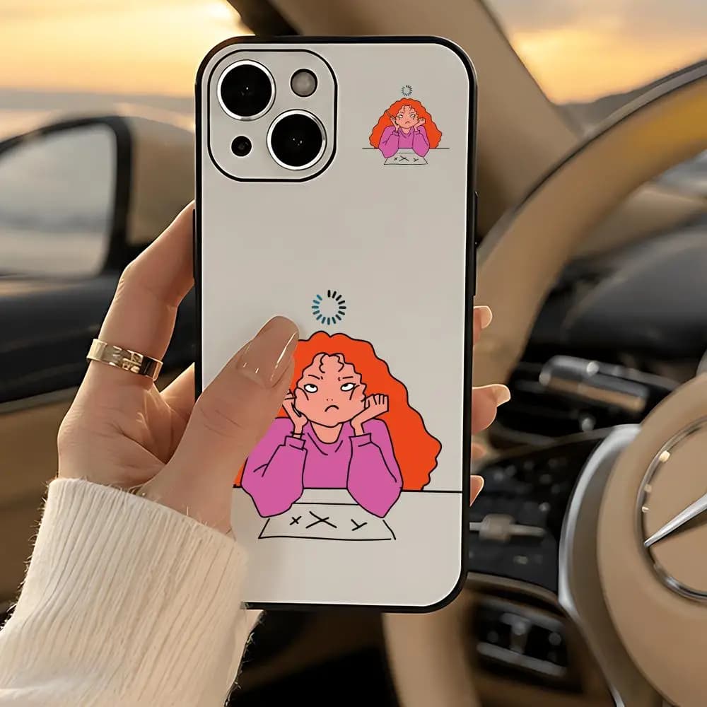 Character M-Magic P-Potion G-Girl Phone Case Black Heavy-Duty Matte Shockproof Soft Case for iPhone 13/14/15/16/17 Pro Max