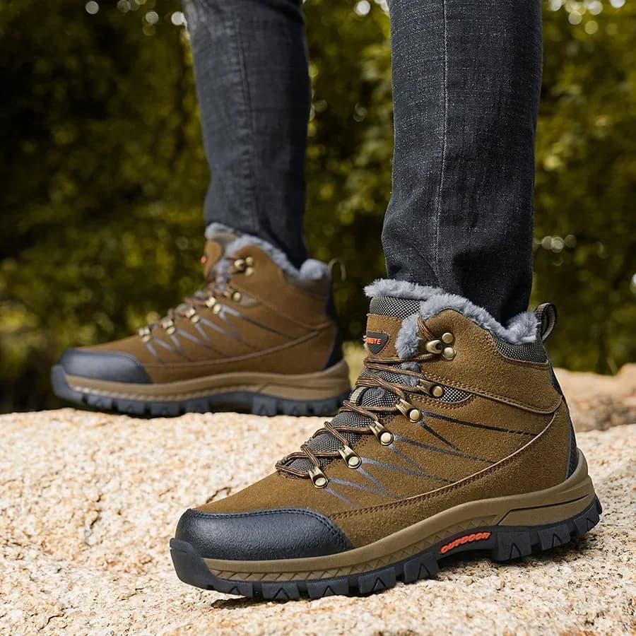 Scarpe casual sportive alte ispessite da uomo Stivali da neve invernali per esterni Comodo materiale in gomma Calzature da uomo durevoli zapatos