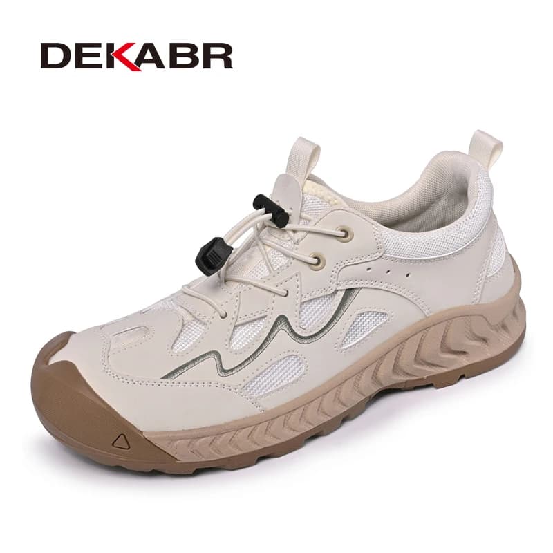 DEKABR Scarpe Casual da Uomo Estive Traspiranti in Mesh con Lacci, Asciugatura Rapida, Antiscivolo, Resistenti e Comode