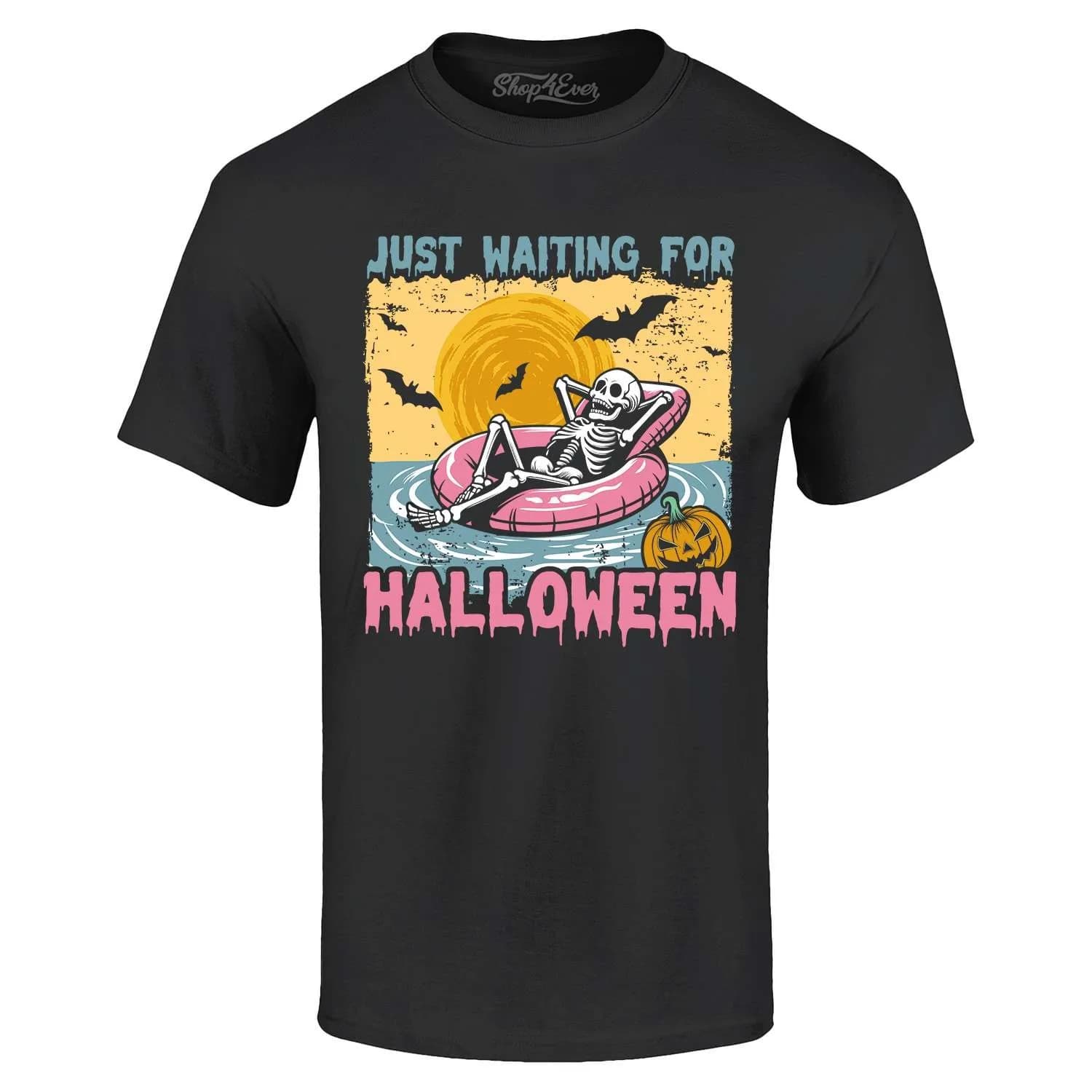Basta aspettare il scheletro della maglietta di Halloween con la maglietta divertente Floatie