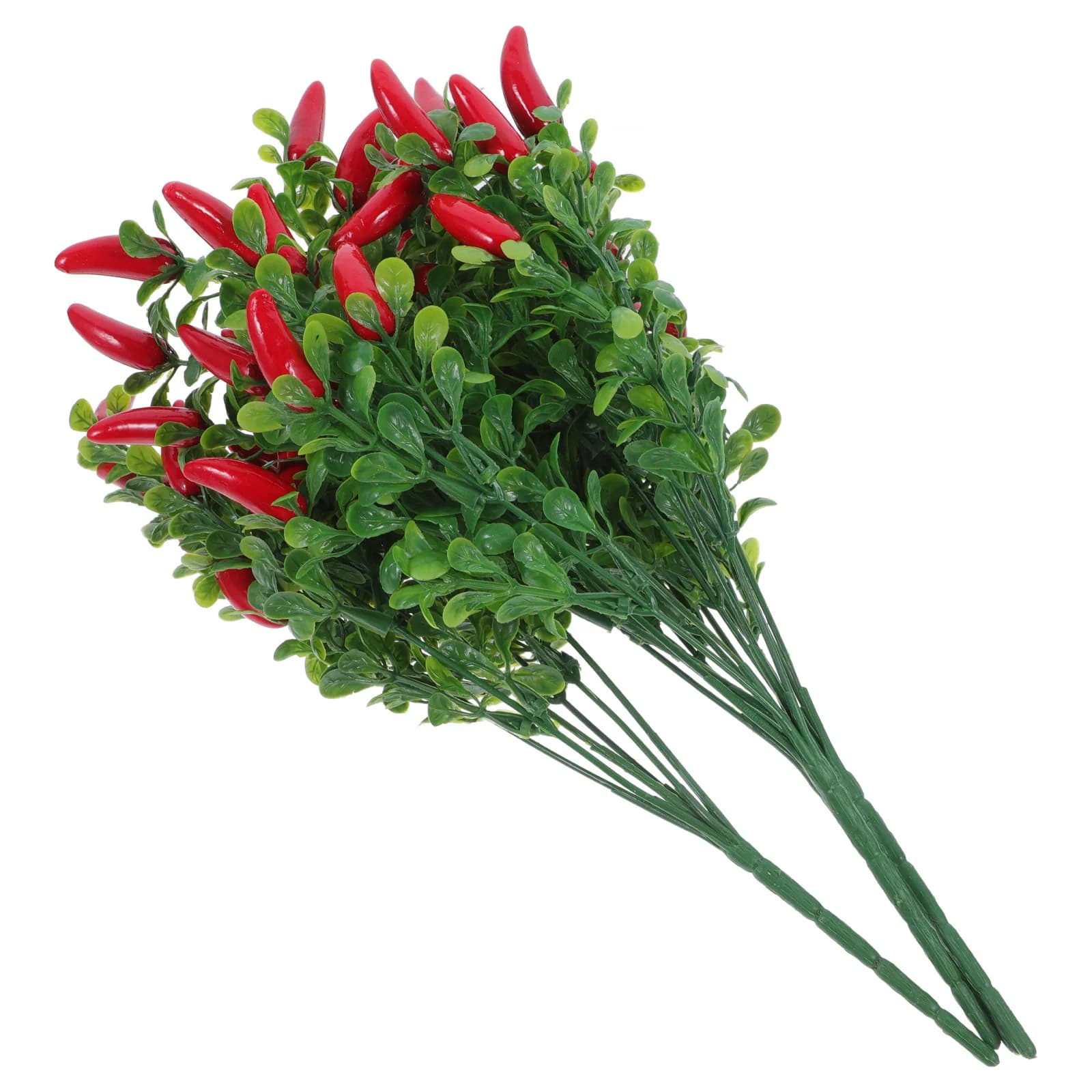 Set di 4 Peperoni Chili Artificiali, Ramo di Verdura in Plastica Realistico, Decorazione per Casa, Accessori per Foto, Vaso