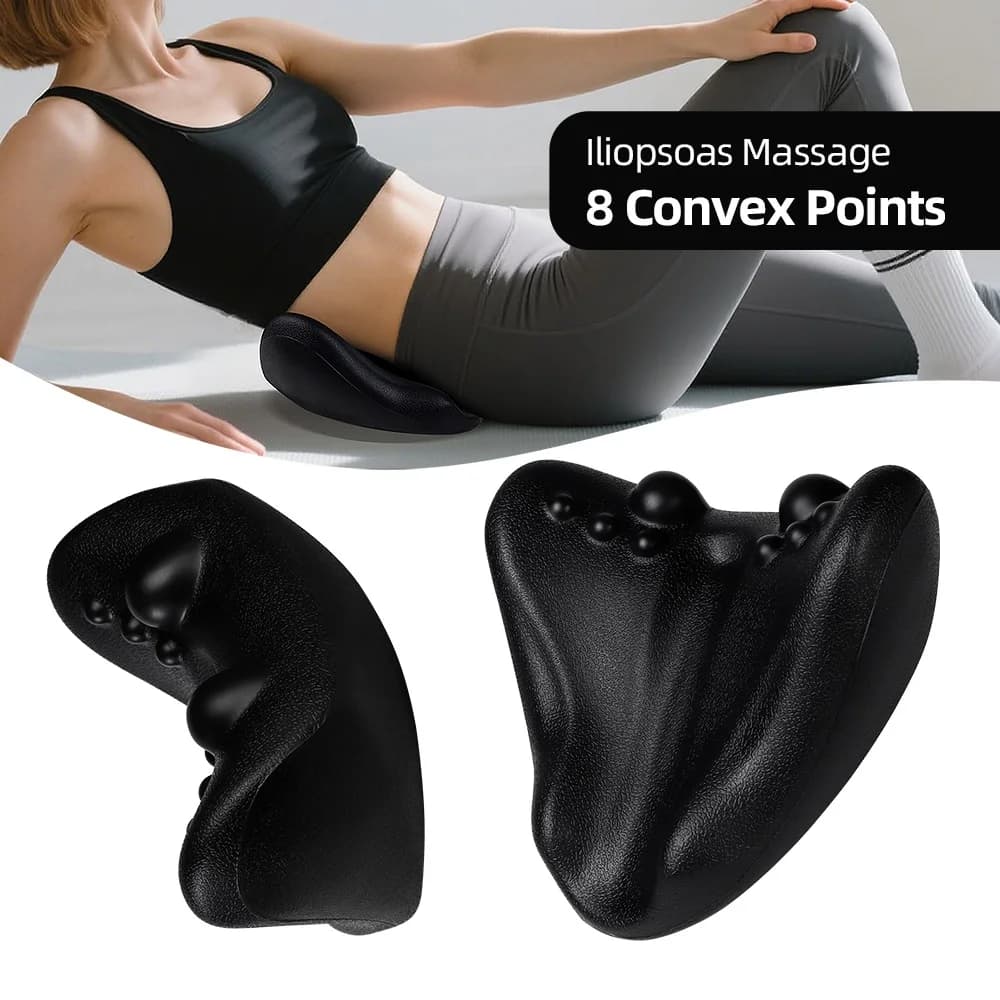Cuscino per massaggio agli ioliopsoas Cuscino per trazione per spalla e collo Massaggiatore per muscoli pelvici Rilassamento lombare Cuscino di supporto per yoga Pilates
