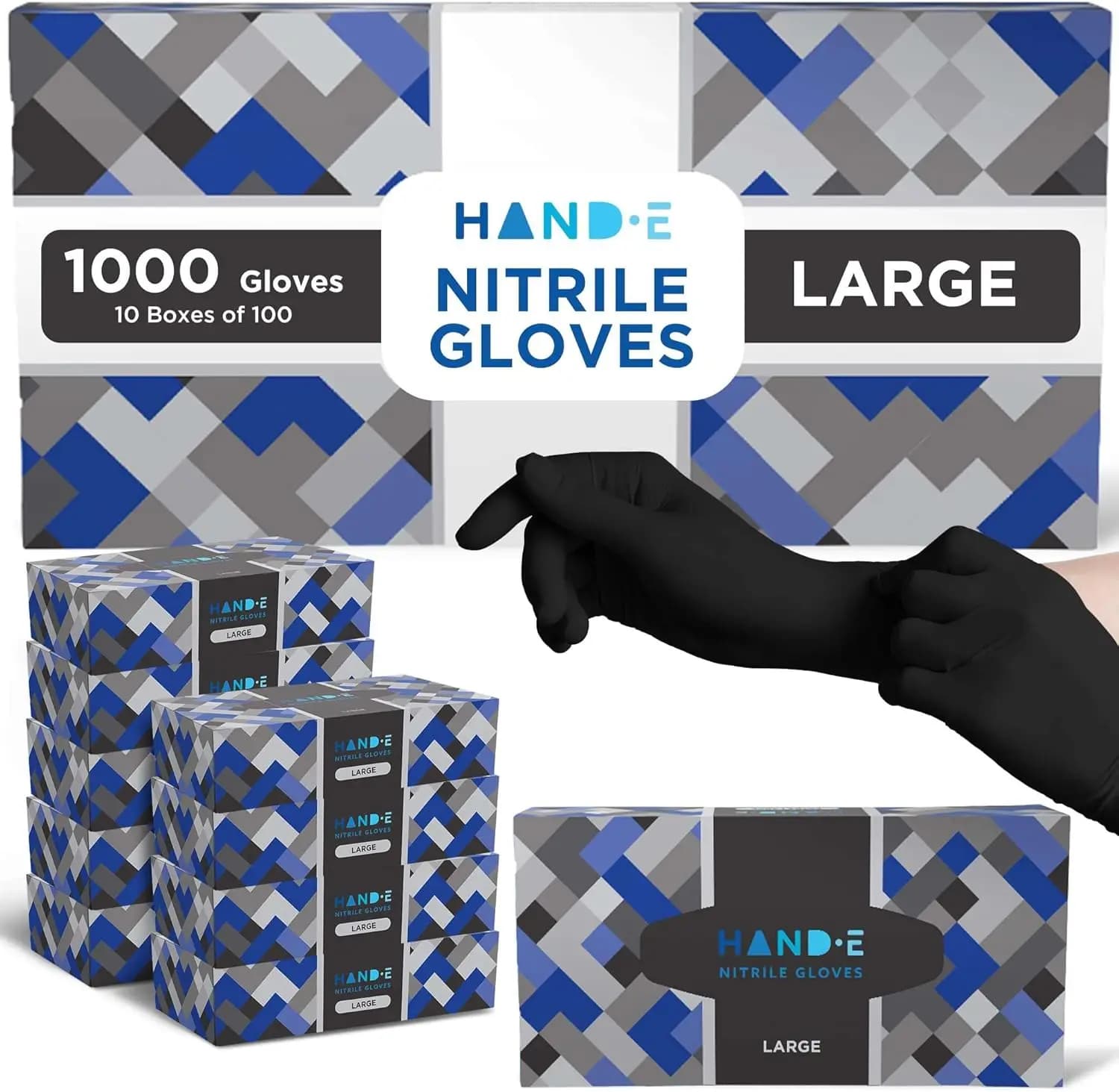 Guanti in Nitrile Confezione da 1000 Pezzi - Senza Lattice, Senza Polvere, Guanti per Esami Medici in Bulk