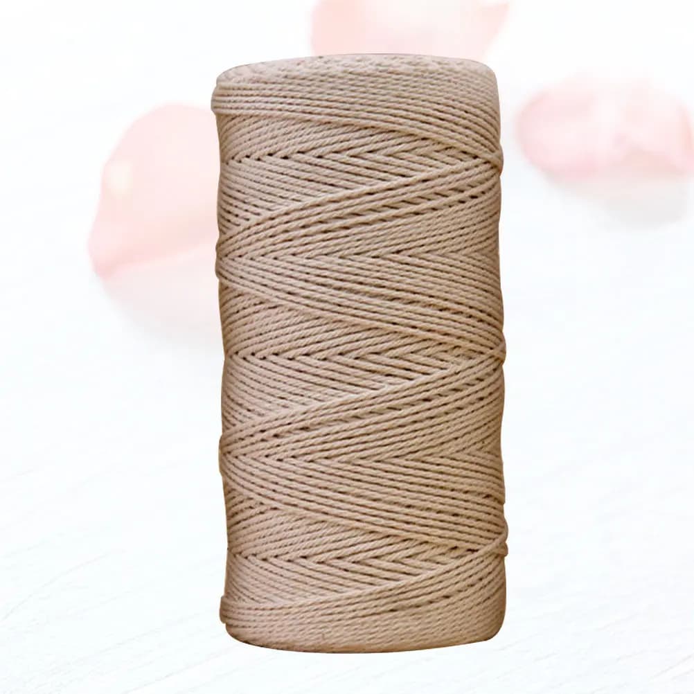1Pcs Natural Beige Cotton Rope Handmade Soft Bohemian Style DIY Tapestry Macrame Plant Hanger Wall Hanging Curtain Bag Cord