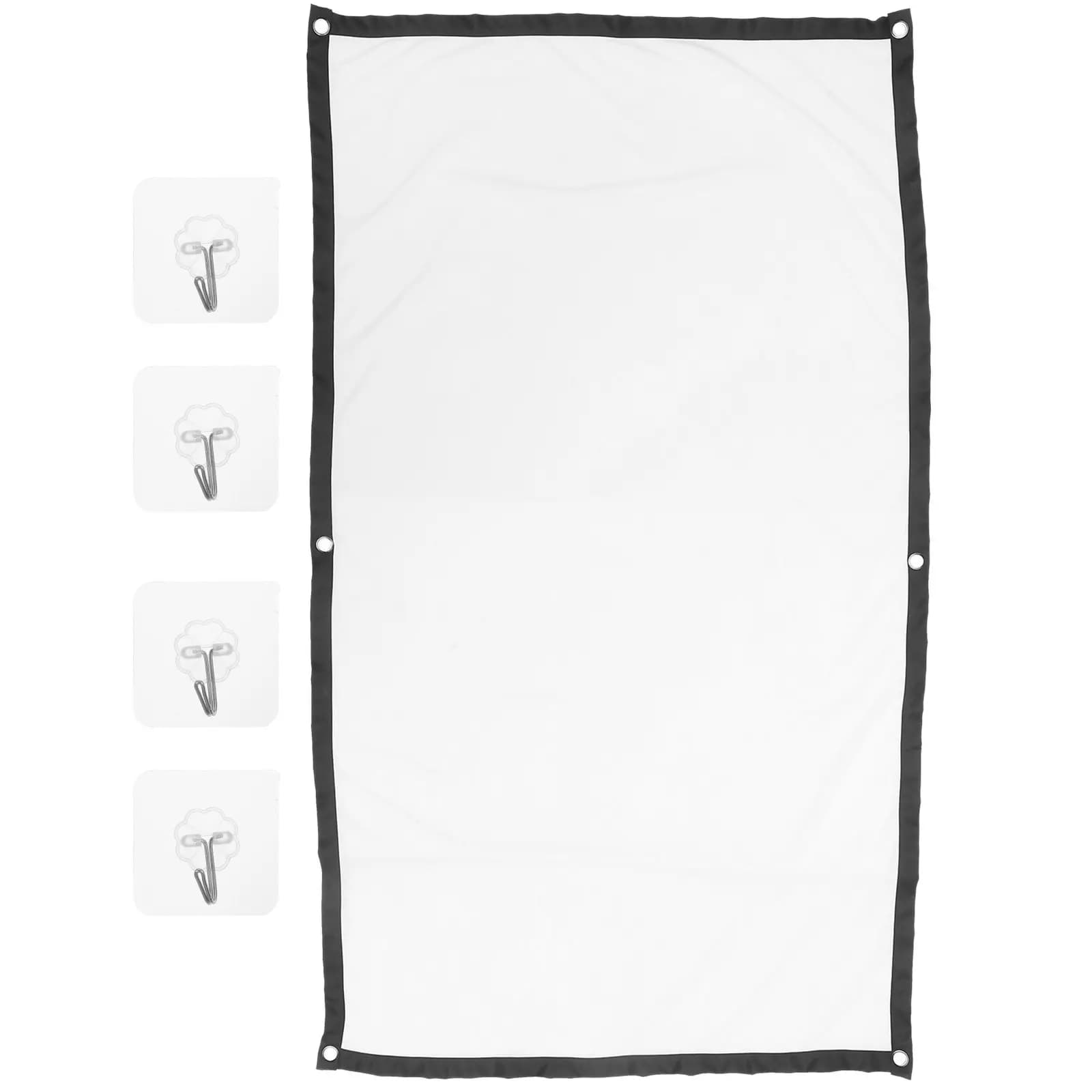 1 set Schermo per proiettore da 84 pollici, pieghevole, portatile, per esterni, interni, cinema, aula, campeggio, in poliestere ad alta definizione