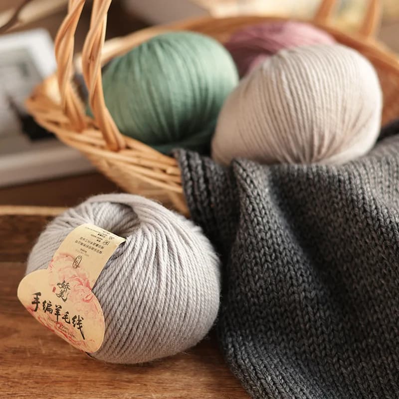 5pcsX50g=250g Woolen Yarn Thread,Medium Thick,Merino Australian Wool,Handmade DIY Knitting,Sweater,Doll,Hat,Scarf,Knitting Stick
