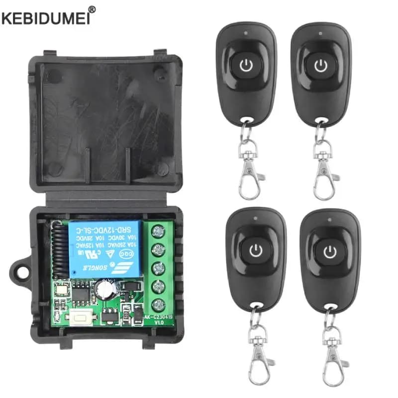 Ricevitore modulo relè 433MHz DC 12V 1CH EV1527 interruttore telecomando Wireless per lampada motore cancello Garage fai da te