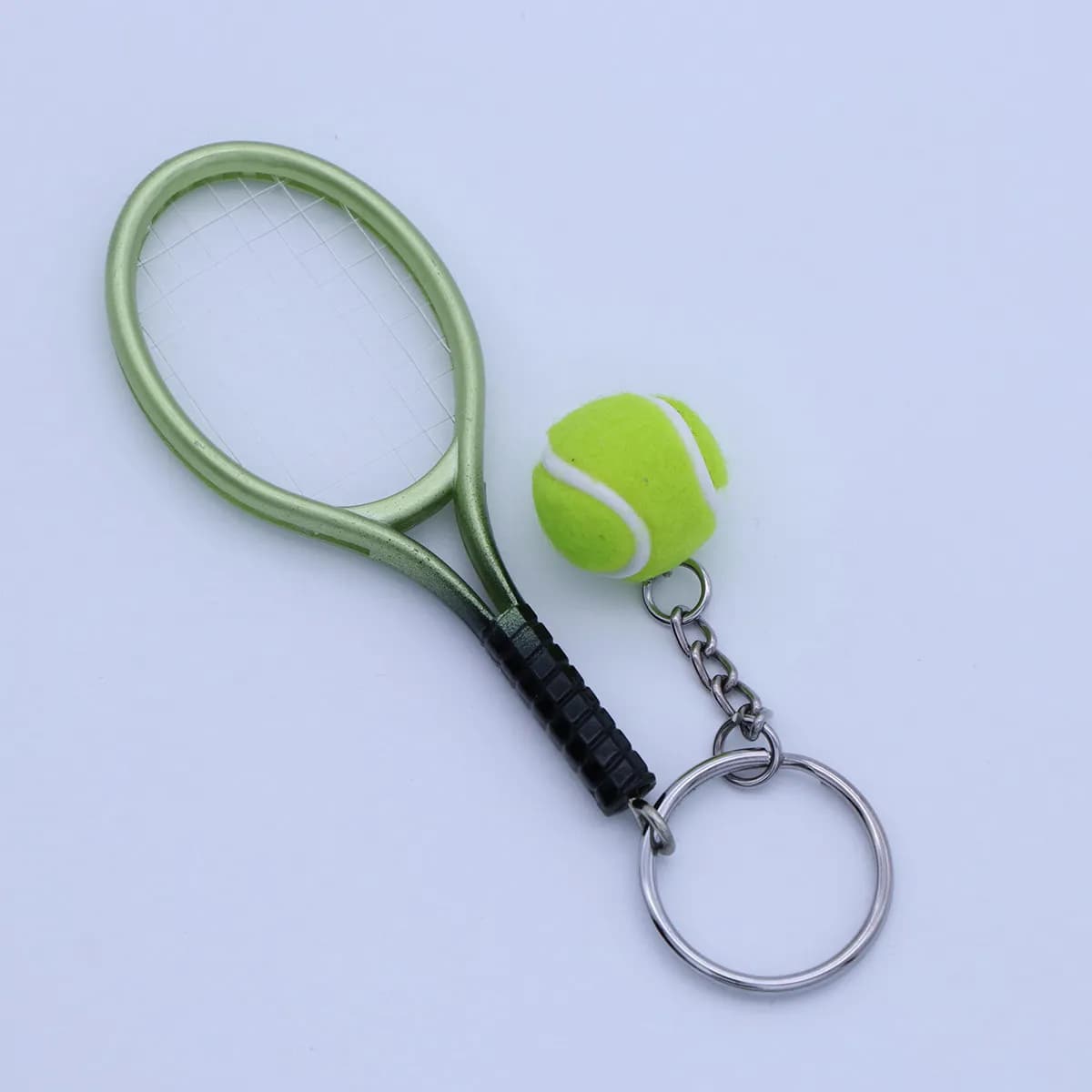 Portachiavi a Forma di Racchetta da Tennis in PVC 12x37x2cm, Materiale Premium, Leggero, Portatile, Elegante Ciondolo per Chiavi, Portafoglio, Telefono