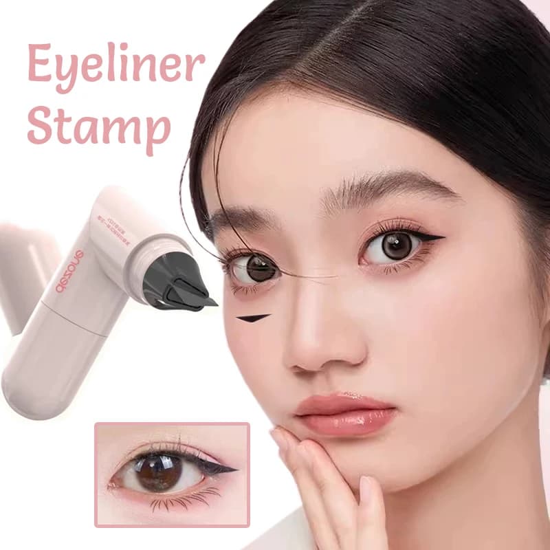 DEZONE Timbro per eyeliner Sigillo con contorno preciso integrato Penna liquida a lunga durata Cosmetici per il trucco per principianti