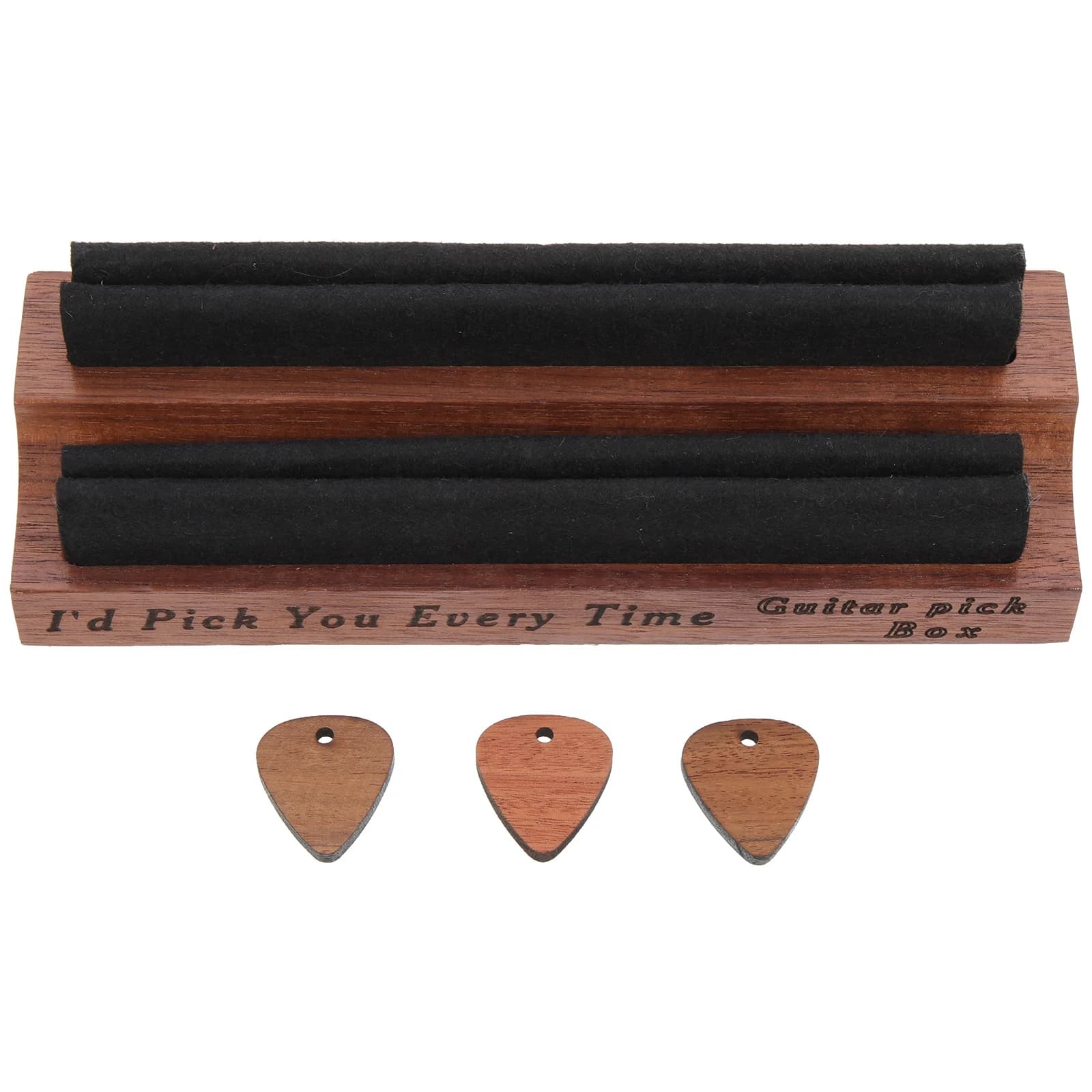1 set 1 set di scatola portaoggetti per plettri per chitarra in legno, contenitore per plettro spesso, supporto portatile per chitarra folk elettrica, plettro per chitarra