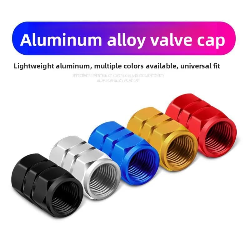 4PCS Tire Valve Stem Caps Tires Decor Accessories Aluminum Alloy Nipple Wheel Caps for Cars Motorcycles Bicycle Cover Dustproof