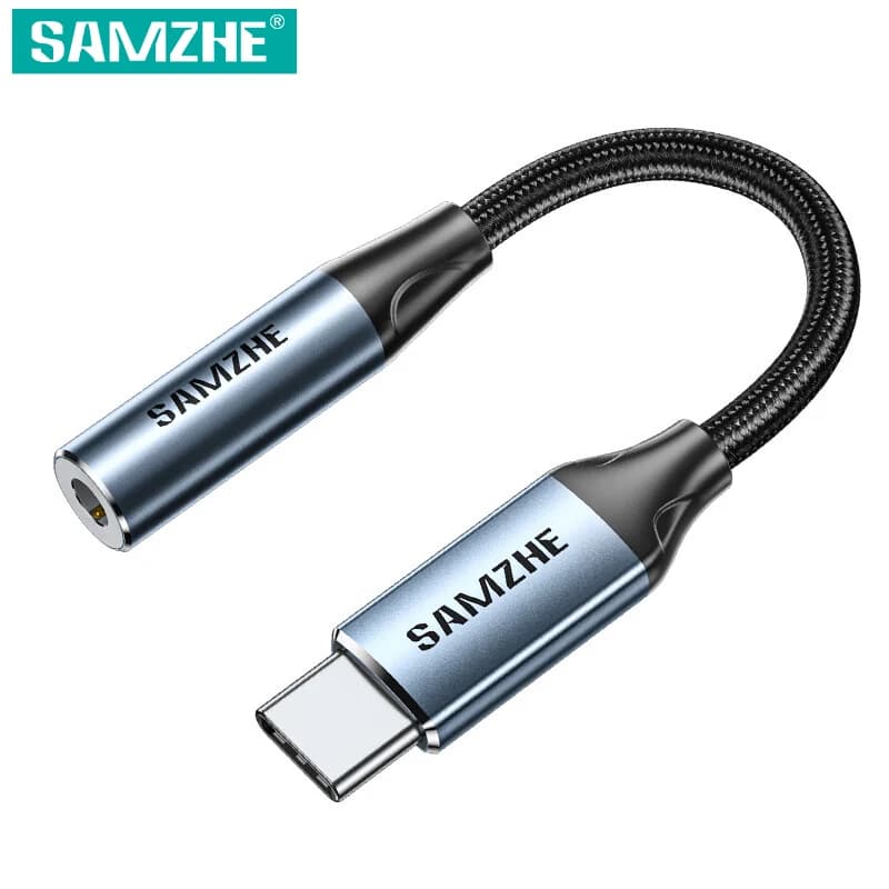 Cavo audio SAMZHE da USB-C a jack per cuffie da 3,5 mm, adattatore USB-C per Huawei V30 P30 Pro, Xiaomi Mi 10, OnePlus 7T Pro